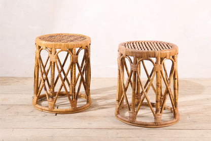 Pair of nice quality 20th century bamboo side tables