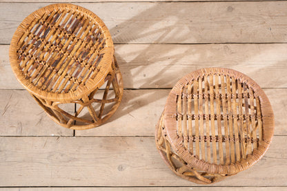Pair of nice quality 20th century bamboo side tables