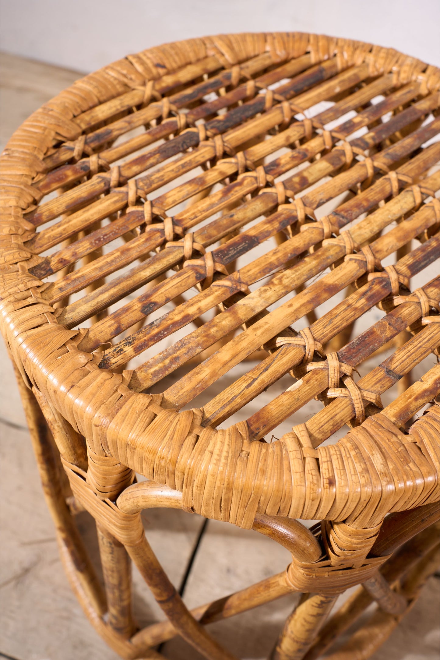 Pair of nice quality 20th century bamboo side tables