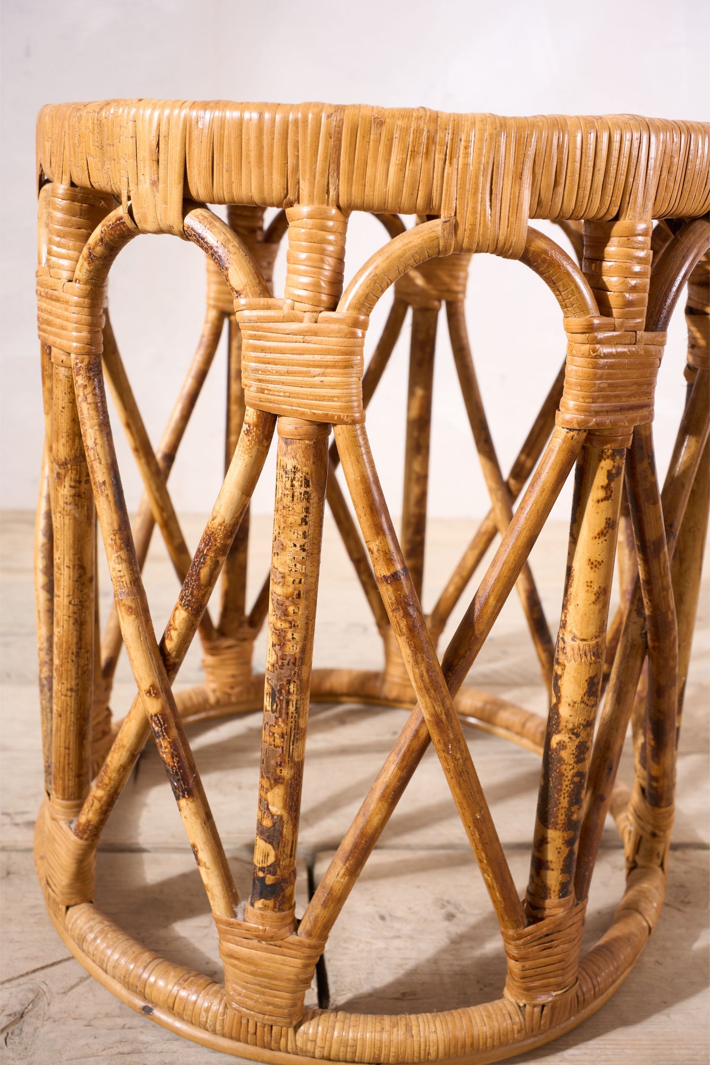 Pair of nice quality 20th century bamboo side tables