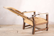 Large 18th century French walnut reclining armchair - TallBoy Interiors