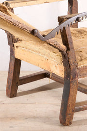 Large 18th century French walnut reclining armchair - TallBoy Interiors