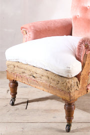 19th century Buttoned back country house armchair - TallBoy Interiors