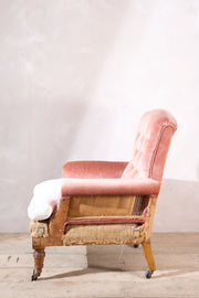 19th century Buttoned back country house armchair - TallBoy Interiors