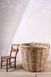 Huge early 20th century Wicker mill basket - TallBoy Interiors