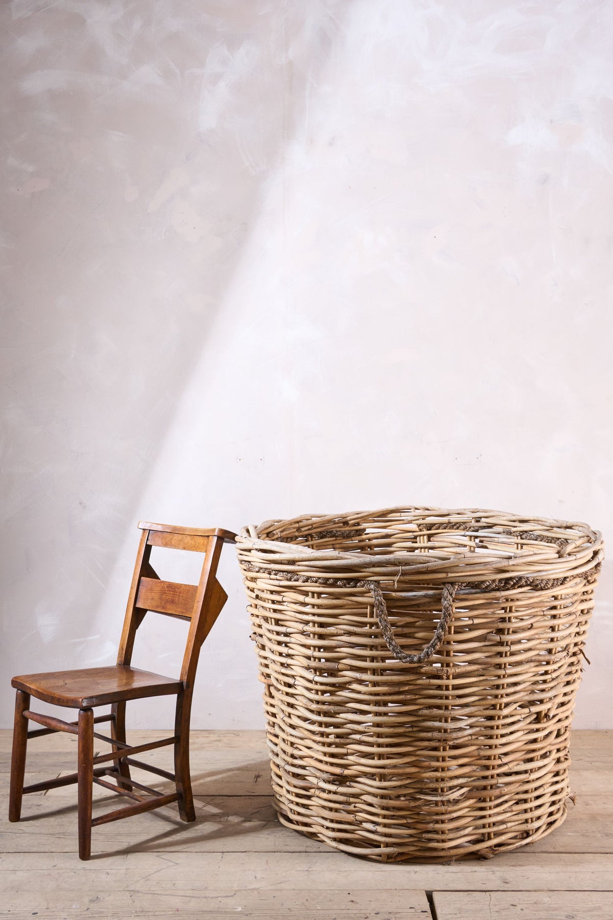 Huge early 20th century Wicker mill basket - TallBoy Interiors