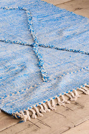 Genuine Hand woven Moroccan rug- Blue diamond - TallBoy Interiors