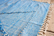 Genuine Hand woven Moroccan rug- Blue diamond - TallBoy Interiors