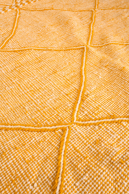 Genuine Hand woven Moroccan rug- Yellow diamond