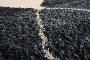 Large black and white Moroccan Berber rug - TallBoy Interiors