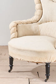 Single Napoleon III piecurst armchair
