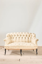 Napoleon III buttoned back and seat sofa with cabriole legs