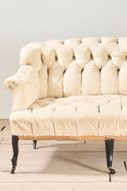 Napoleon III buttoned back and seat sofa with cabriole legs