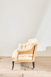 Napoleon III buttoned back and seat sofa with cabriole legs
