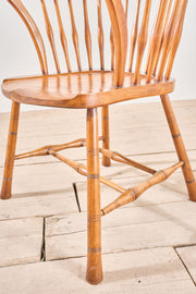 Unusual 19th century Arts and Crafts wingback Windsor chair