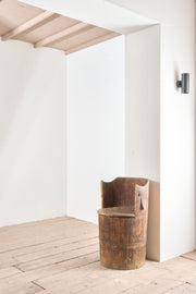 19th Century Folk art barrel chair - Brown