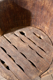 19th Century Folk art barrel chair - Brown