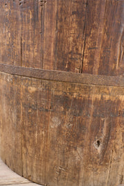 19th Century Folk art barrel chair - Brown