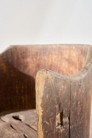 19th Century Folk art barrel chair - Brown