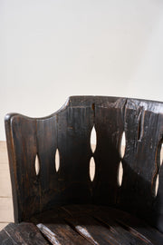 19th Century Folk art barrel chairs - Black - TallBoy Interiors
