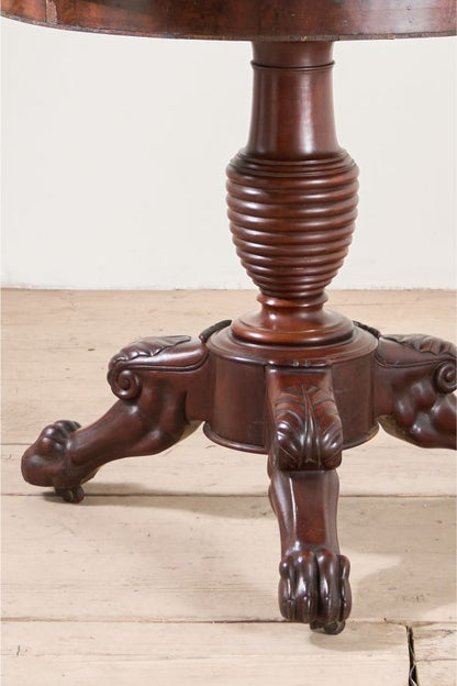 19th century Mahogany and Grey marble Gueridon table