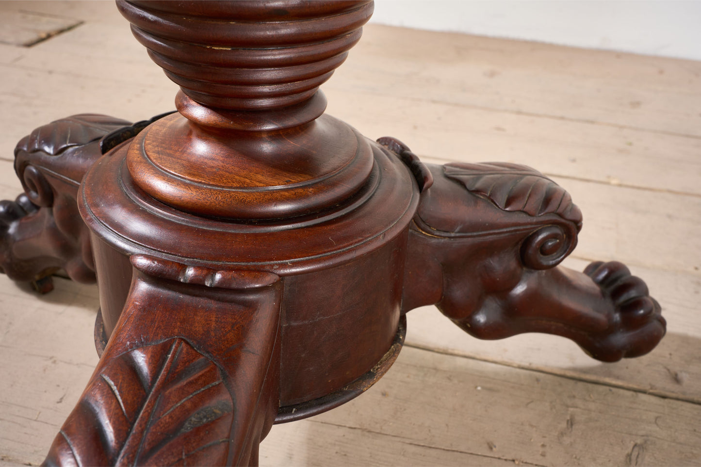 19th century Mahogany and Grey marble Gueridon table