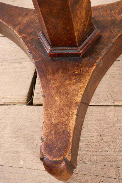 19th century Walnut Empire Gueridon table