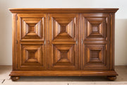 Mid century Brutalist solid oak cupboard