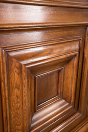 Mid century Brutalist solid oak cupboard