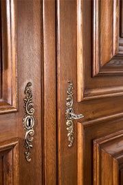 Mid century Brutalist solid oak cupboard