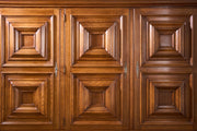 Mid century Brutalist solid oak cupboard