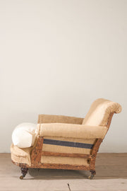 Early Victorian deep seated country house armchair - TallBoy Interiors