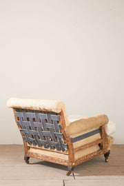 Early Victorian deep seated country house armchair - TallBoy Interiors