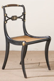 Pair of Regency Ebonised side chairs