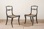 Pair of Regency Ebonised side chairs