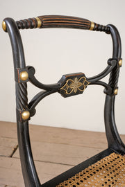 Pair of Regency Ebonised side chairs