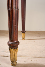 19th century French brass edged mahogany writing table