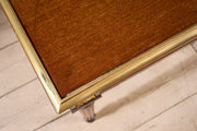 19th century French brass edged mahogany writing table