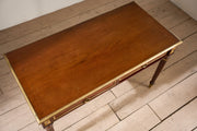 19th century French brass edged mahogany writing table