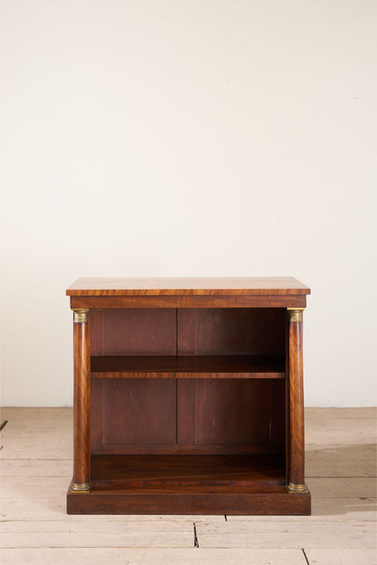 19th century Early Victorian Mahogany columned library book case