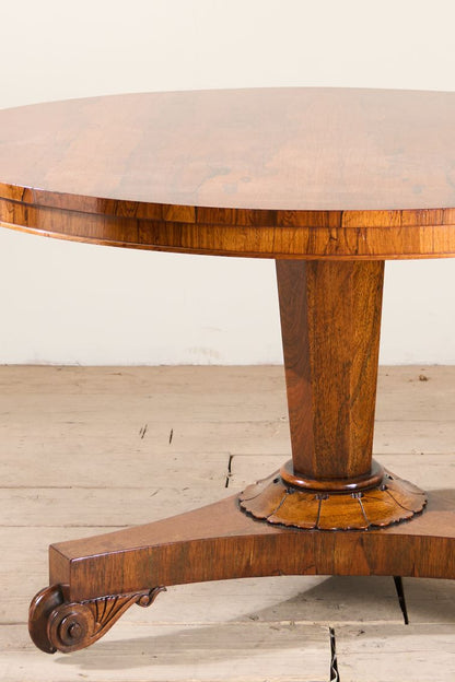 19th century William IV Rosewood tilt top centre table