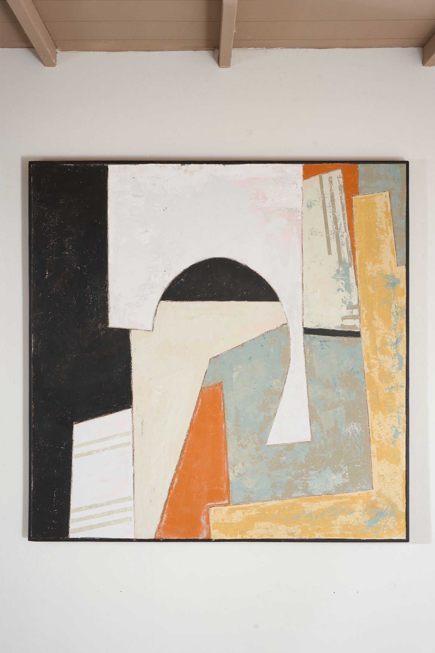 Large modern abstract painting on board by Sylvia Ortega