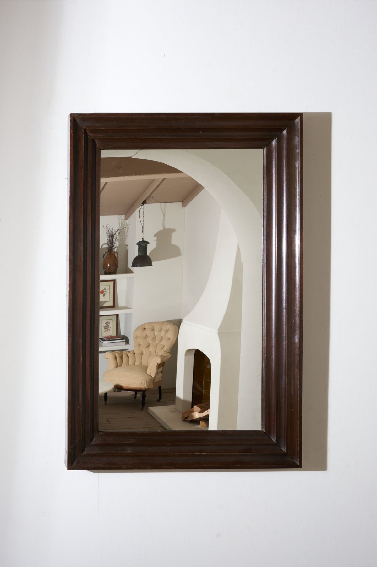 Unusual 20th century African hardwood moulded mirror - TallBoy Interiors