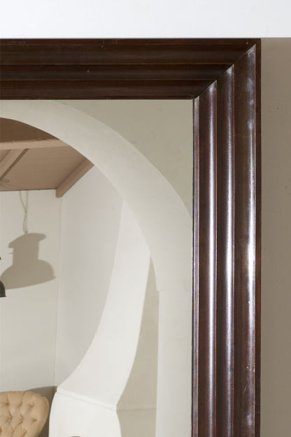 Unusual 20th century African hardwood moulded mirror