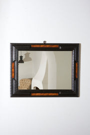 19th century Ebonised and Faux tortoiseshell Italian mirror - 2 - TallBoy Interiors