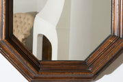 c.1900 Octagonal oak wall mirror - TallBoy Interiors