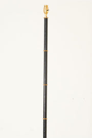 Mid 20th century black enamel and brass floor lamp - TallBoy Interiors