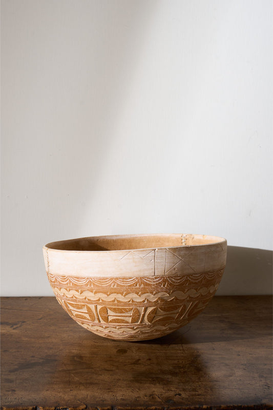 20th Century African carved Gourd bowl - No1