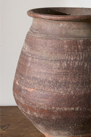 19th century Red French earthenware pot - TallBoy Interiors