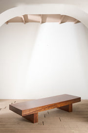 Mid century Solid teak slab coffee table